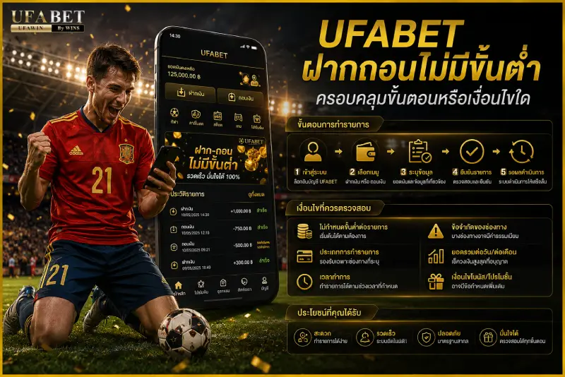 ufabet ฝากถอนไม่มีขั้นต่ำ